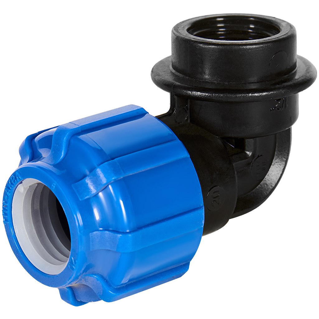 Отвод ПНД Политэк с внутренней резьбой 20х1/2 ТПК-АКВА, 50022012