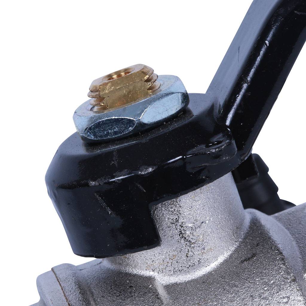 Кран шаровой BUGATTI Oregon с дренажем и воздухоотводчиком, (ручка-рычаг алюминий) внут-внут резьба 1, 03300029