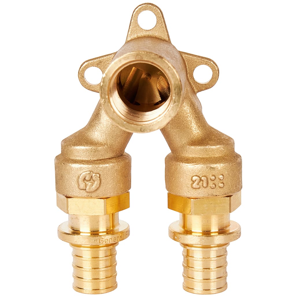 Проточный настенный Угольник STOUT 20x1/2 для труб из сшитого полиэтилена