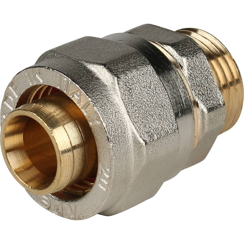 Переходник STOUT с наружной резьбой 1/2 х20 для металлопластиковых труб винтовой, SFS-0001-001220