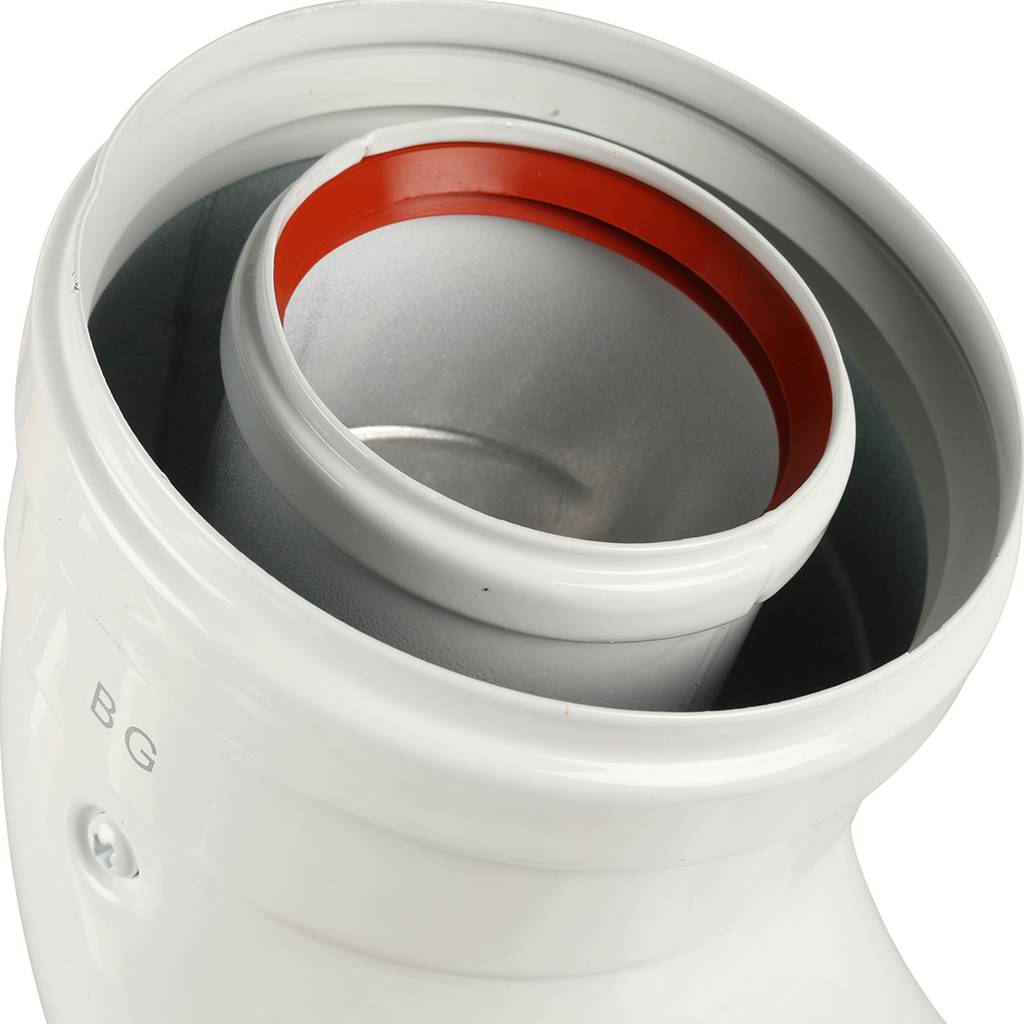 Отвод Baxi KHG (New) DN 60/100 коаксиальный 90 (для котла), KHG71410141-