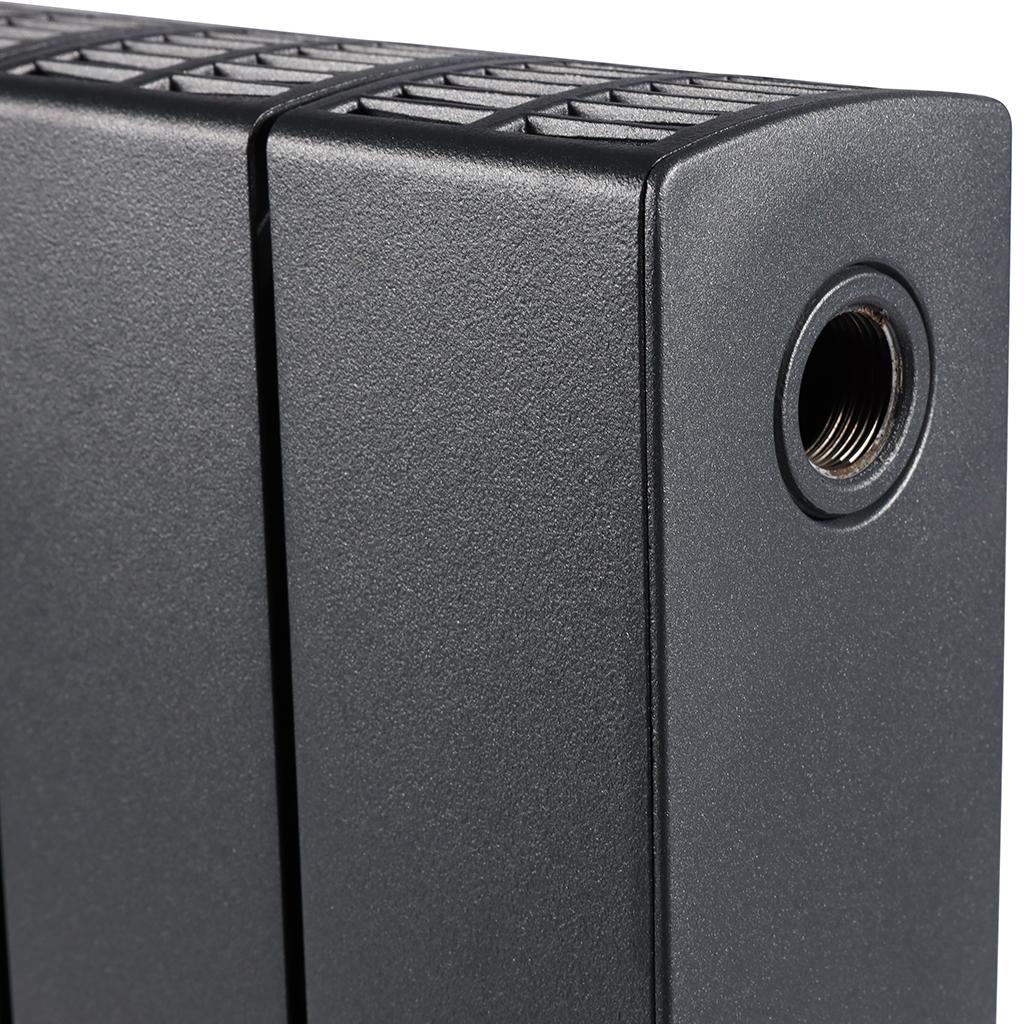 Радиатор биметаллический RIFAR SUPReMO 350 12 секций боковое подключение (Цвет ТИТАН), 4RS35-12-TI