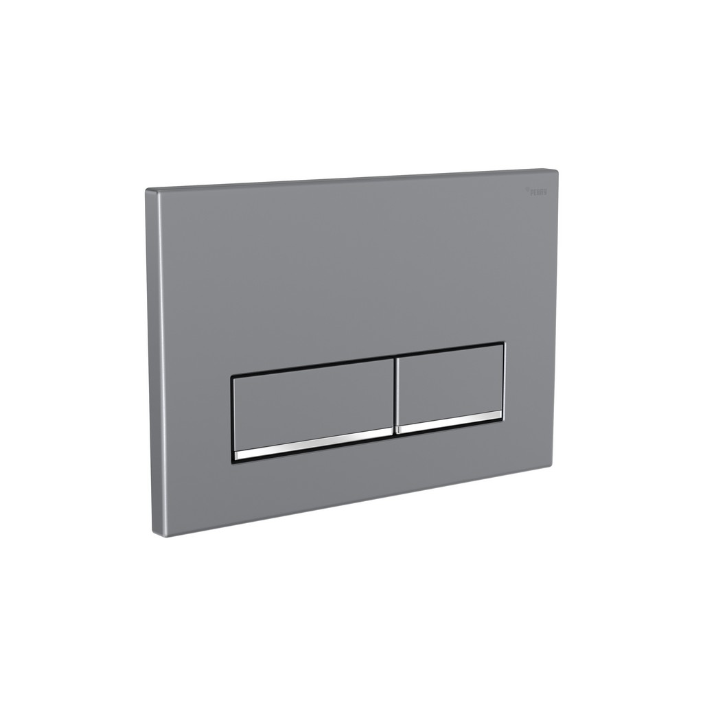 Панель смыва РЕХАУ NOVA LONG 002 с прямоугольными клавишами, пластик, графит,матовый,  нижняя полоса клавиш хром, глянцевый, 19102531001