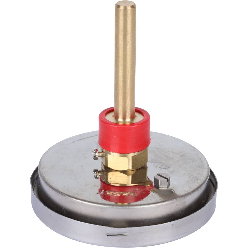 Термометр биметаллический РОСМА 80 мм c гильзой 160 градусов 1/2 осевой шток 64х6 мм  БТ-41.211