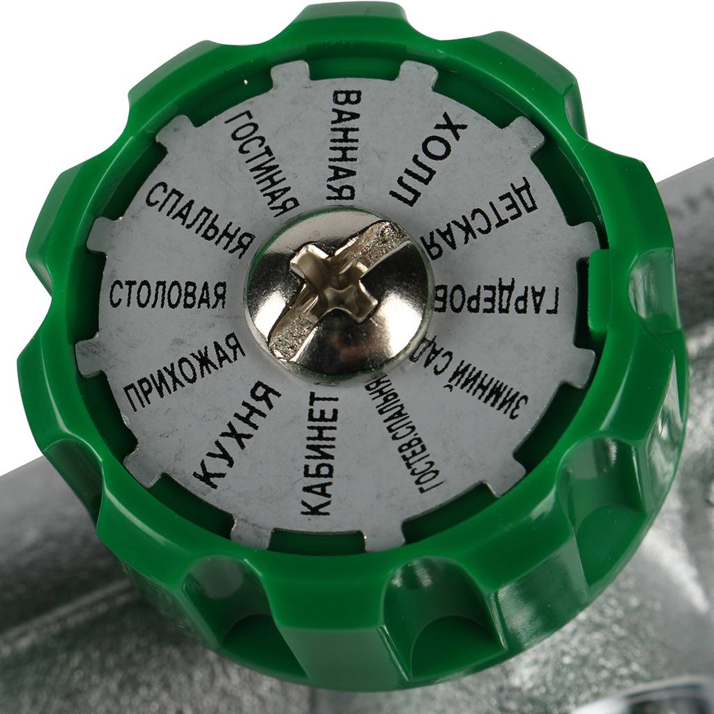 Коллектор распределительный FAR 1 , проходной, хромированный, 4 отвода 3/4  плоское уплотнение