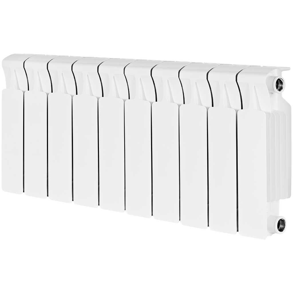 Радиатор биметаллический RIFAR MONOLIT 300 10 секций боковое подключение (белый RAL 9016), 3RM30-10