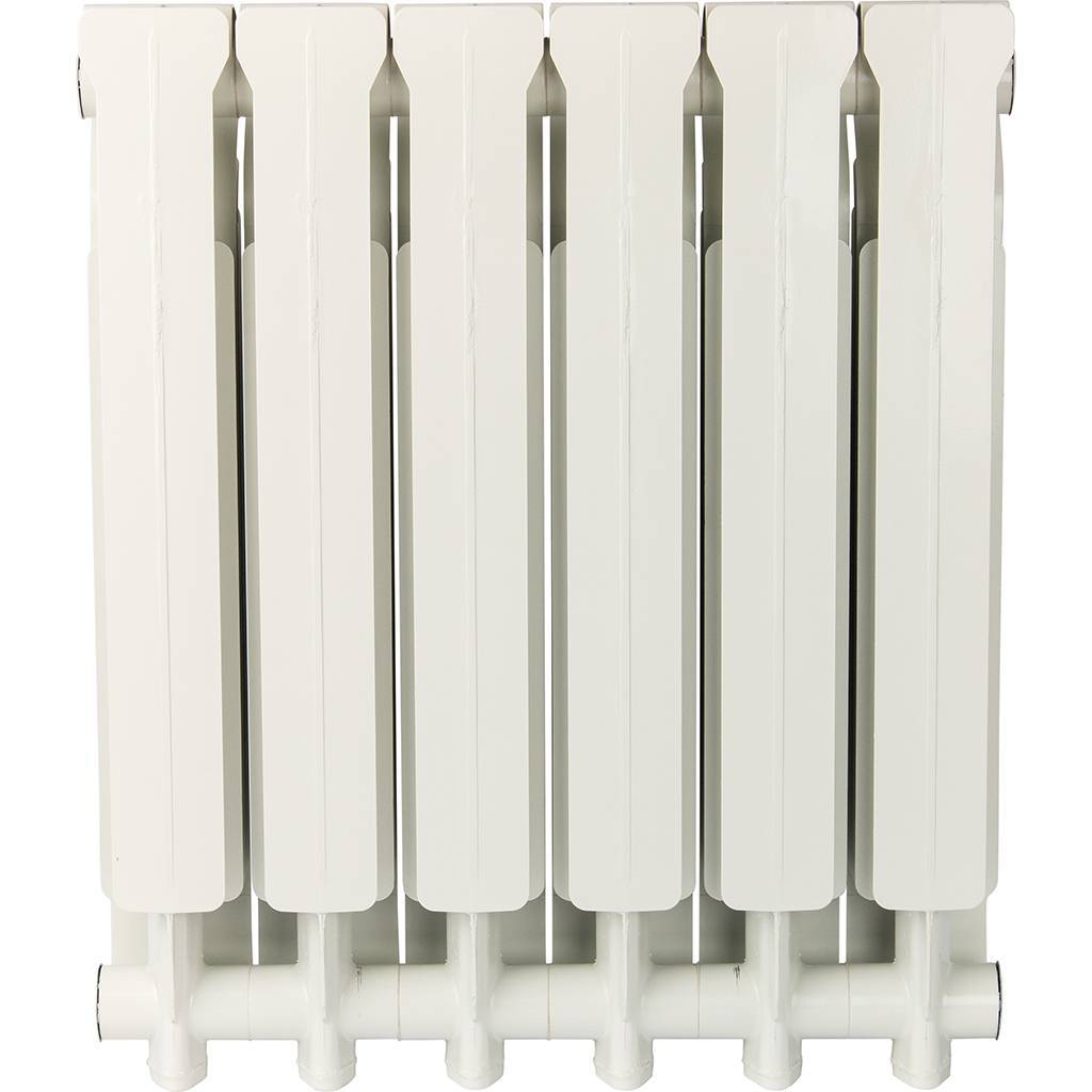 Радиатор алюминиевый Global ISEO 500 6 секций боковое подключение (белый RAL 9010), IS05001006