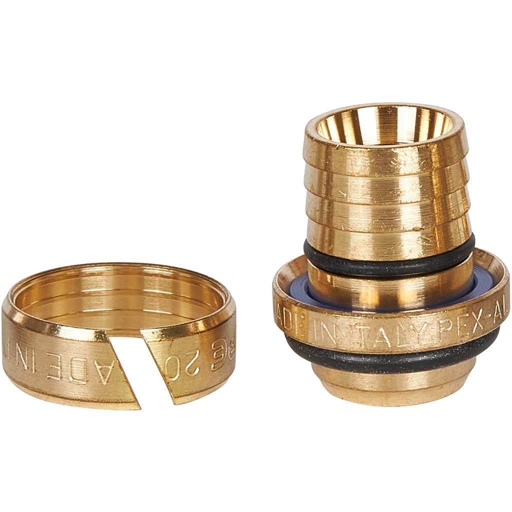 Тройник переходной STOUT 16x20x16 для металлопластиковых труб винтовой, SFS-0010-162016