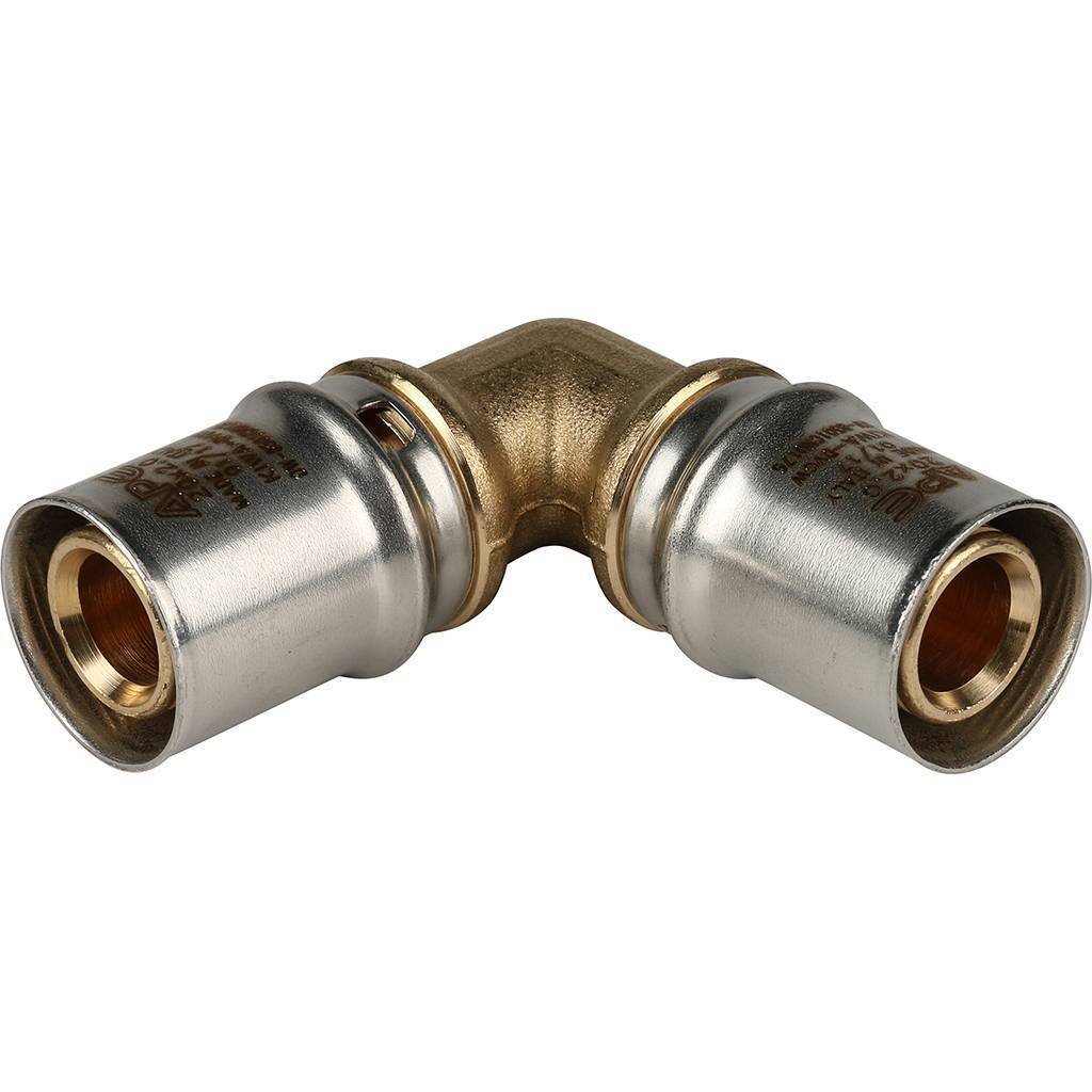 Угольник STOUT  90° 20х20 для металлопластиковых труб прессовой, SFP-0009-002020