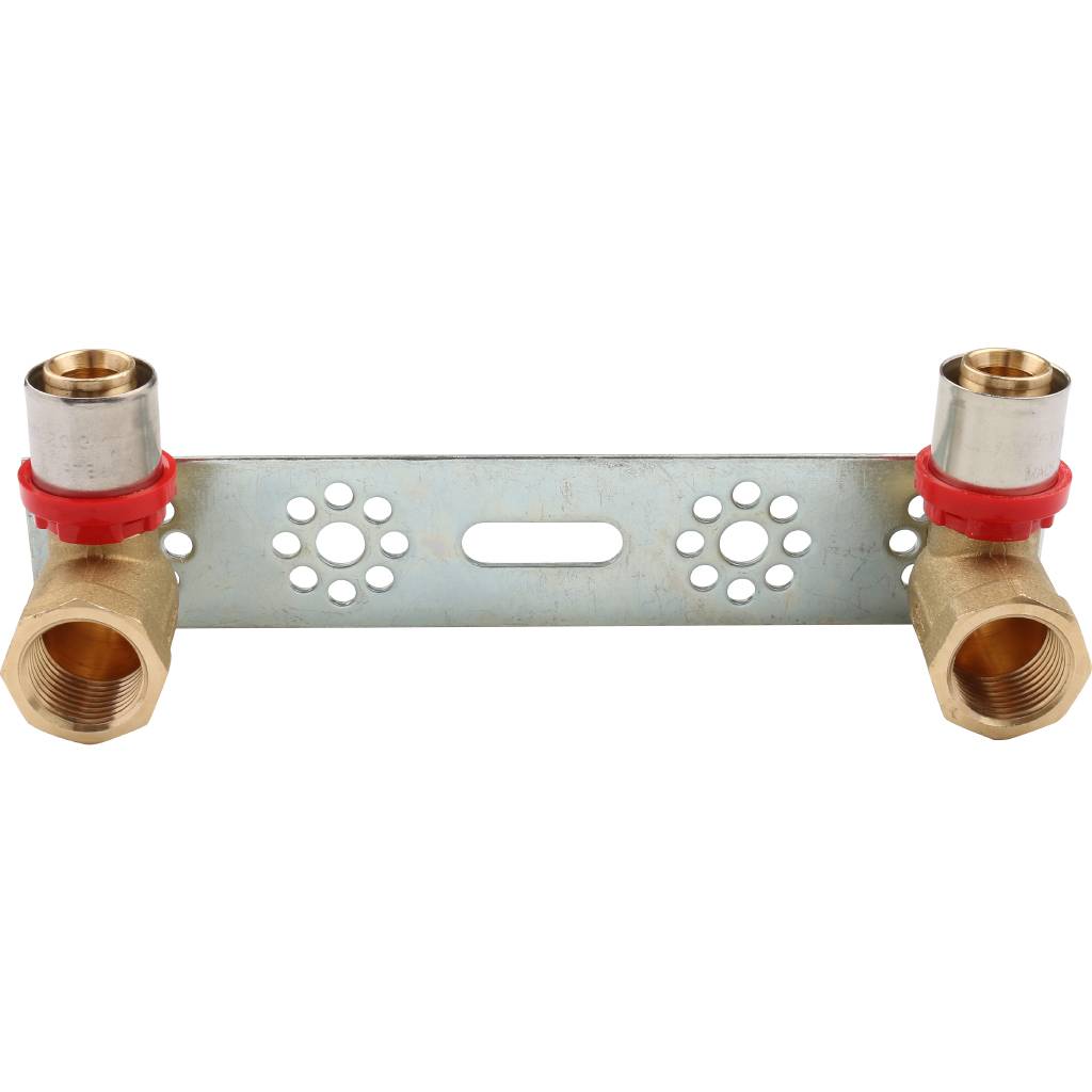 Водорозетка TIEMME двойная на планке 20х1/2, 1650106