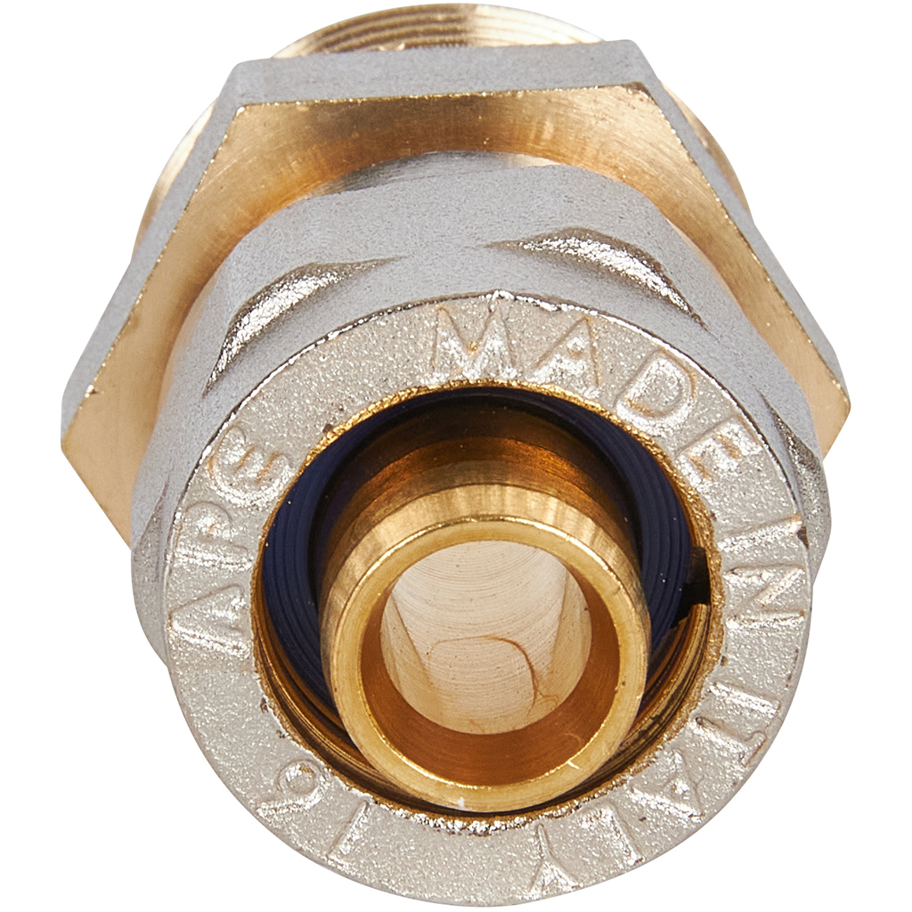 Переходник STOUT с наружной резьбой 3/4 х16 для металлопластиковых труб винтовой, SFS-0001-003416