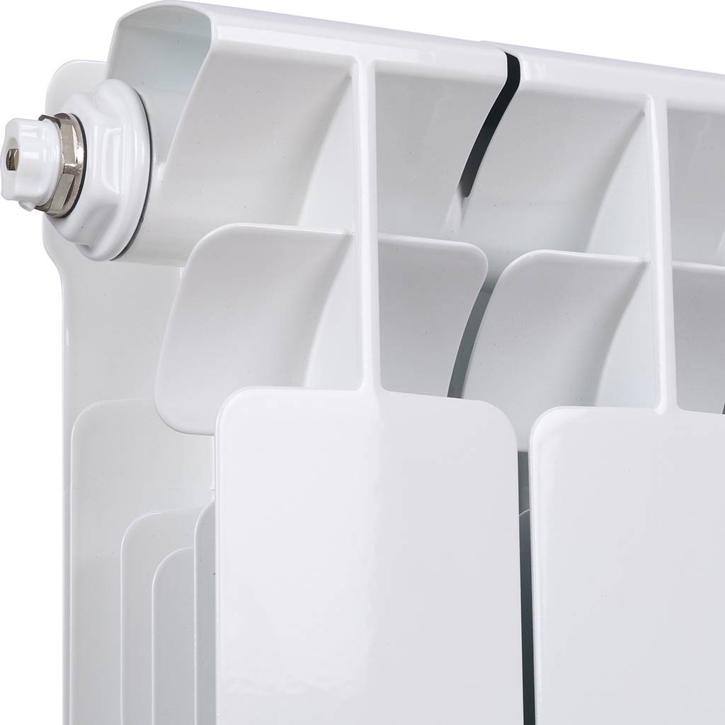 Радиатор биметаллический RIFAR BASE VENTIL 500 BVR 8 секций нижнее правое подключение (белый RAL 9016), 1RB50.VR-8
