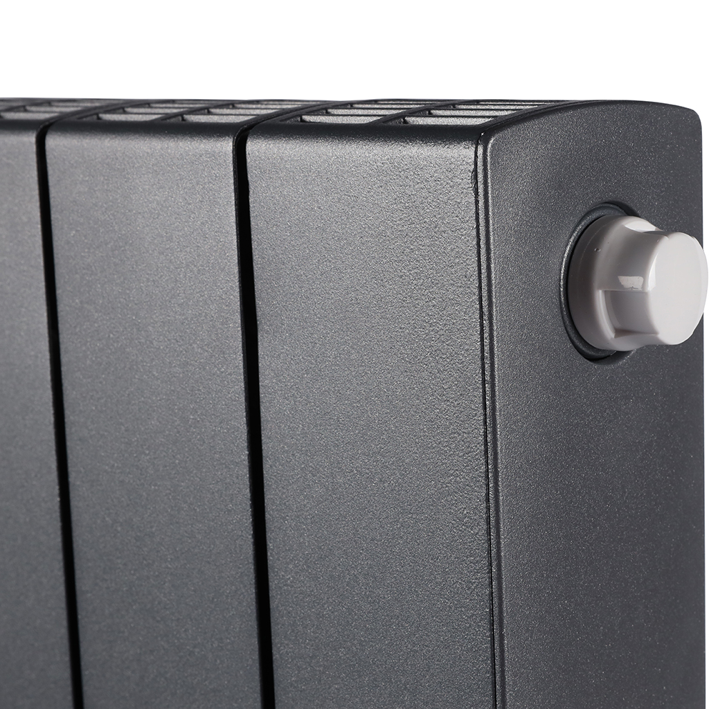 Радиатор биметаллический RIFAR SUPReMO VENTIL 500 SVR 4 секций нижнее правое подключение (Цвет ТИТАН), 4RS50.VR-4-TI