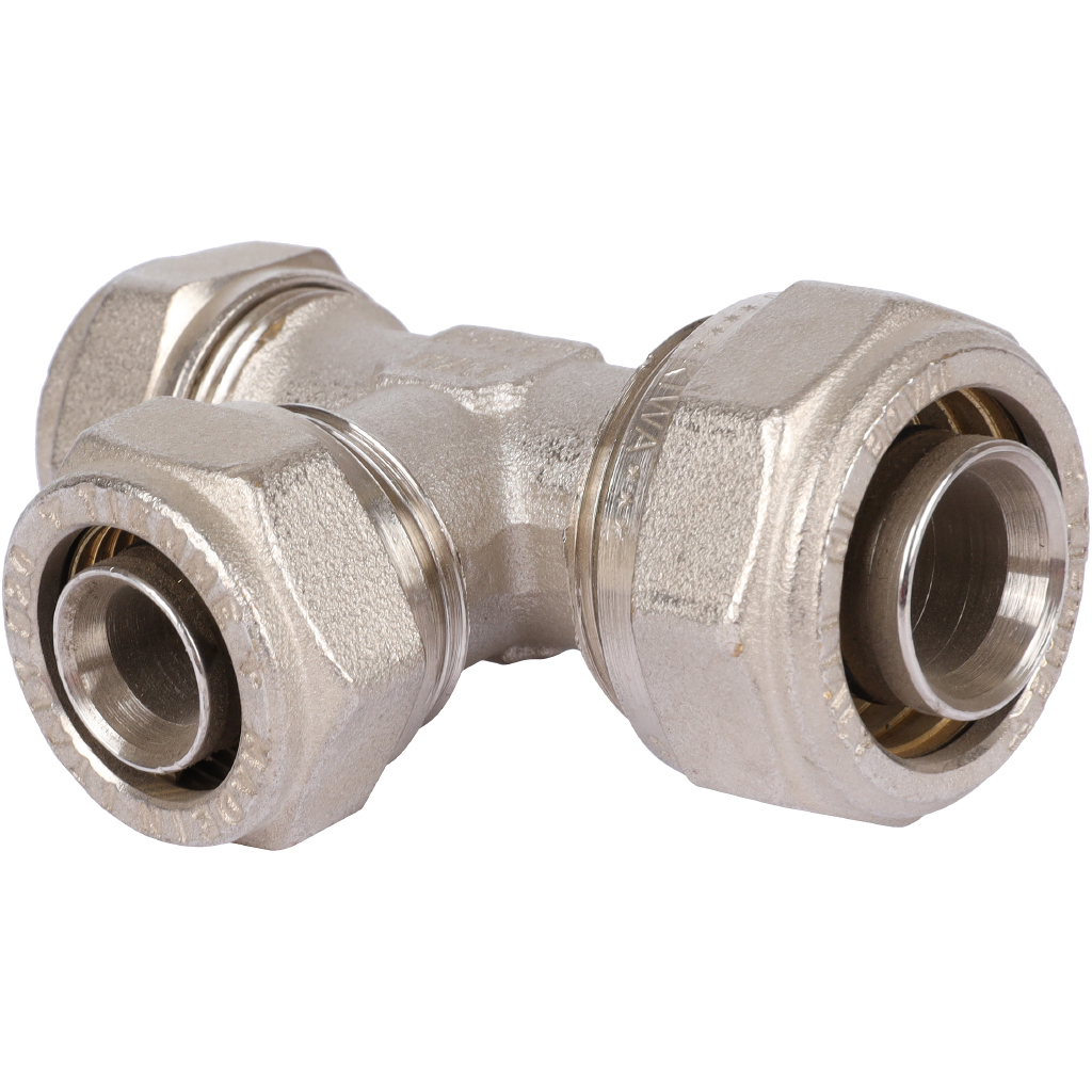 Тройник переходной TIEMME (26.3х20.2х20.2) для металлопластиковых труб винтовой, 1600080