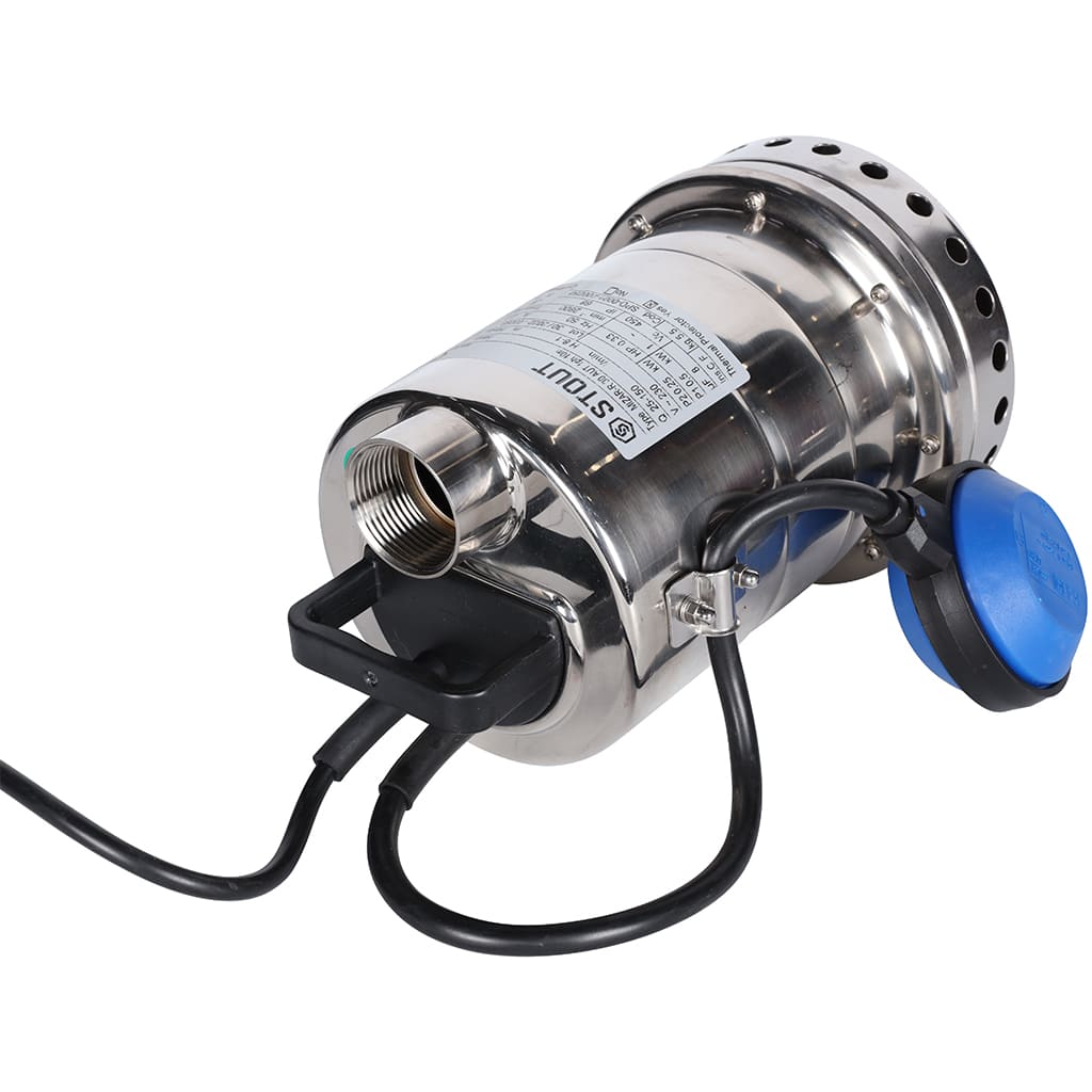 Насос дренажный STOUT с поплавком, кабель 10 м, 230V, Q=150 л/мин, H=8 м