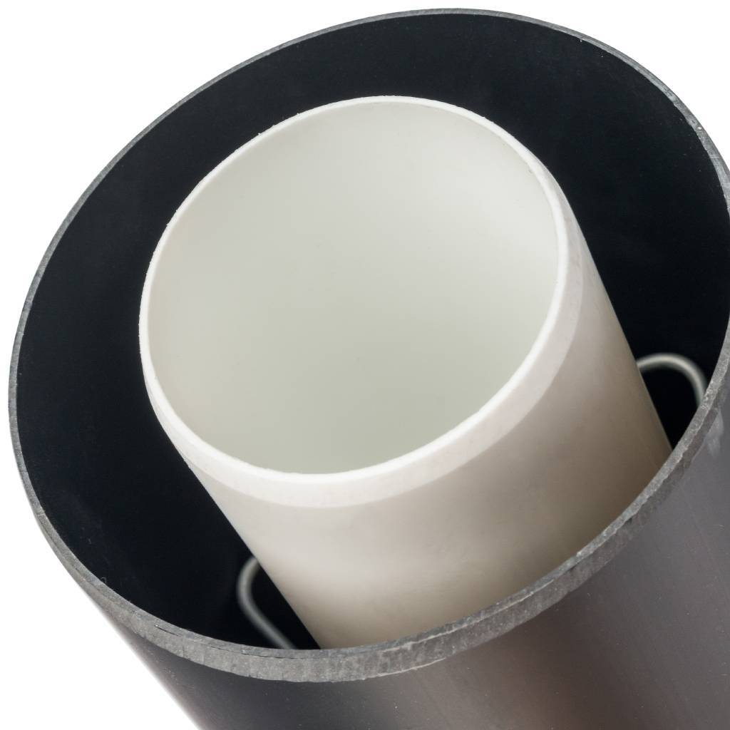 Конденсационный вертикальный участок STOUT с оголовком DN60/100 м/п PP-PP