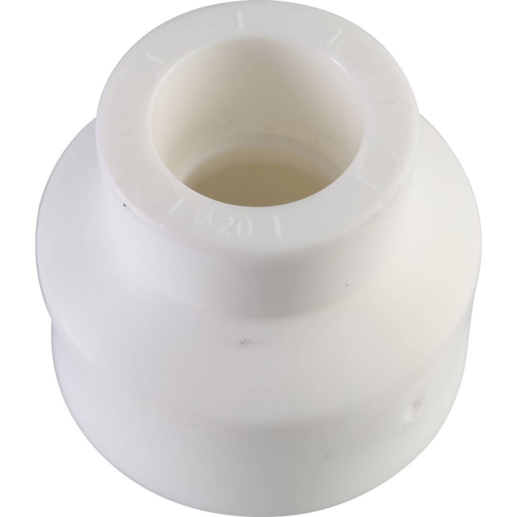 Муфта переходная Политэк 32х20 внутр./внутр. для полипропиленовых труб под сварку (цвет белый), 9000003220