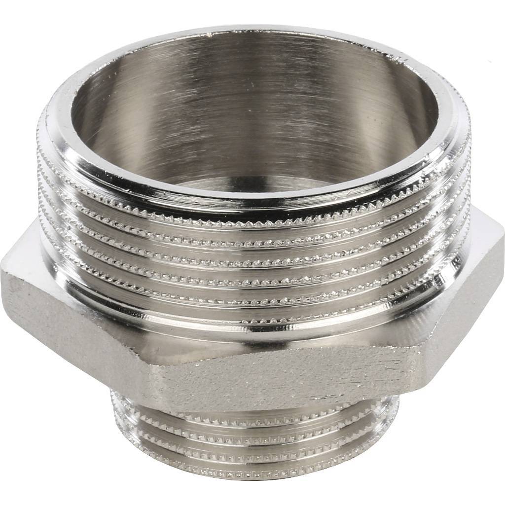 Ниппель НН STOUT переходной никелированный 1 1/2X1, SFT-0004-001121