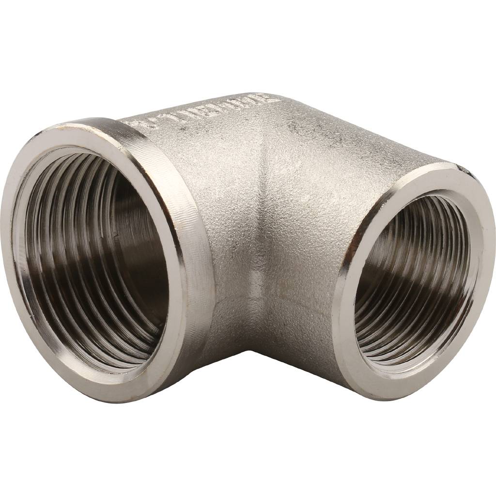 Угольник TIEMME ВВ никелированный 1х3/4 для стальных труб резьбовой, 1500392