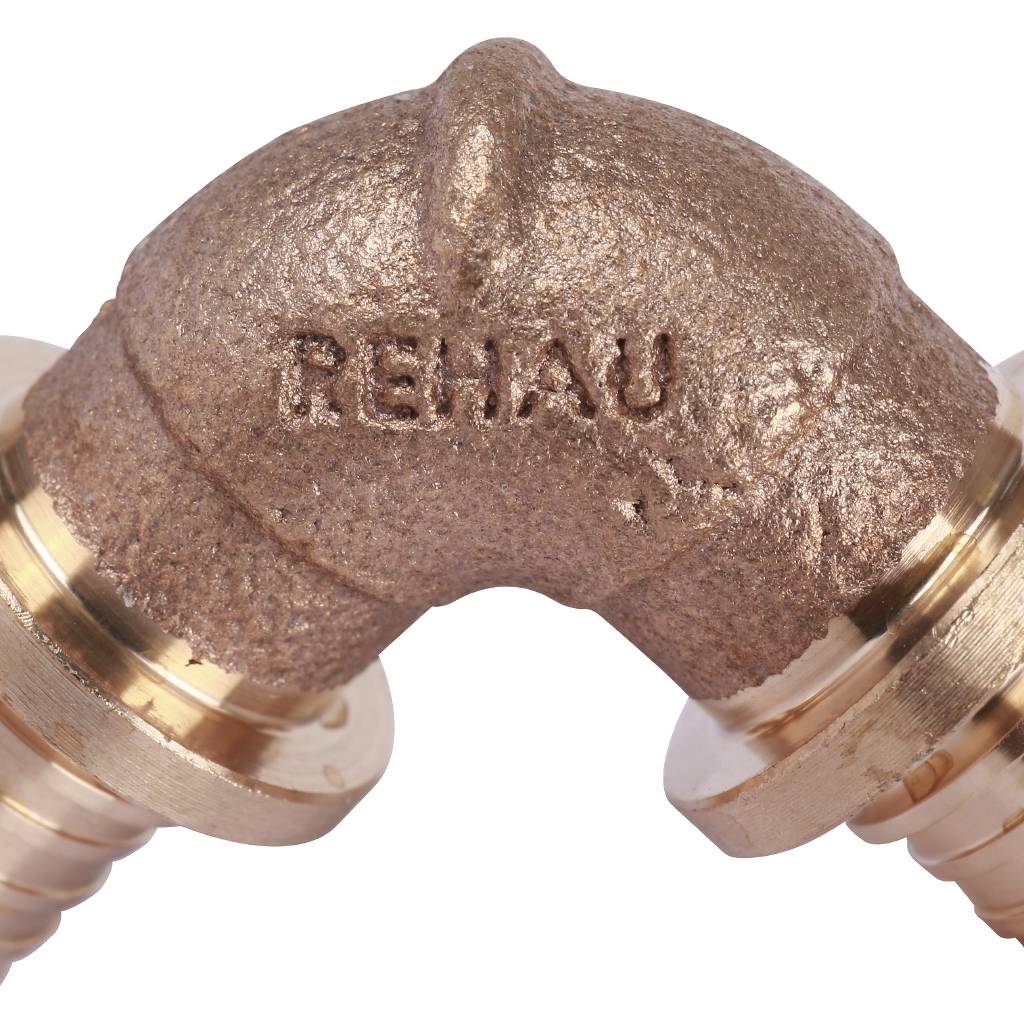 Угольник РЕХАУ RAUTITAN 90° 16 RX для труб из сшитого полиэтилена аксиальный, 13777011001