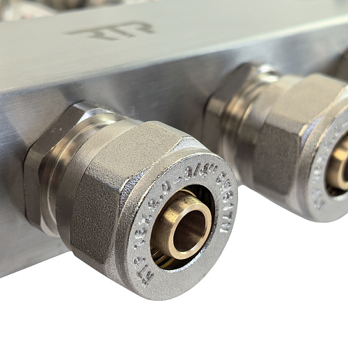 Соединитель евроконус аксиальный, латунь,16х2,0х3/4, желтый, RTP