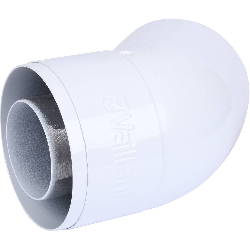 Колено Vaillant 45 град. DN 60/100 (к-т 2 шт.) (белый)