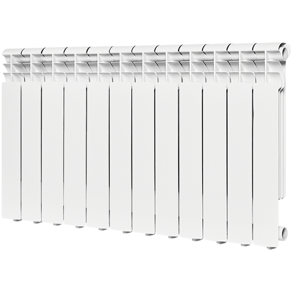 Радиатор алюминиевый ROMMER Profi 500 12 секции (AL500-80-80-100) (RAL9016), RAL-1210-050012