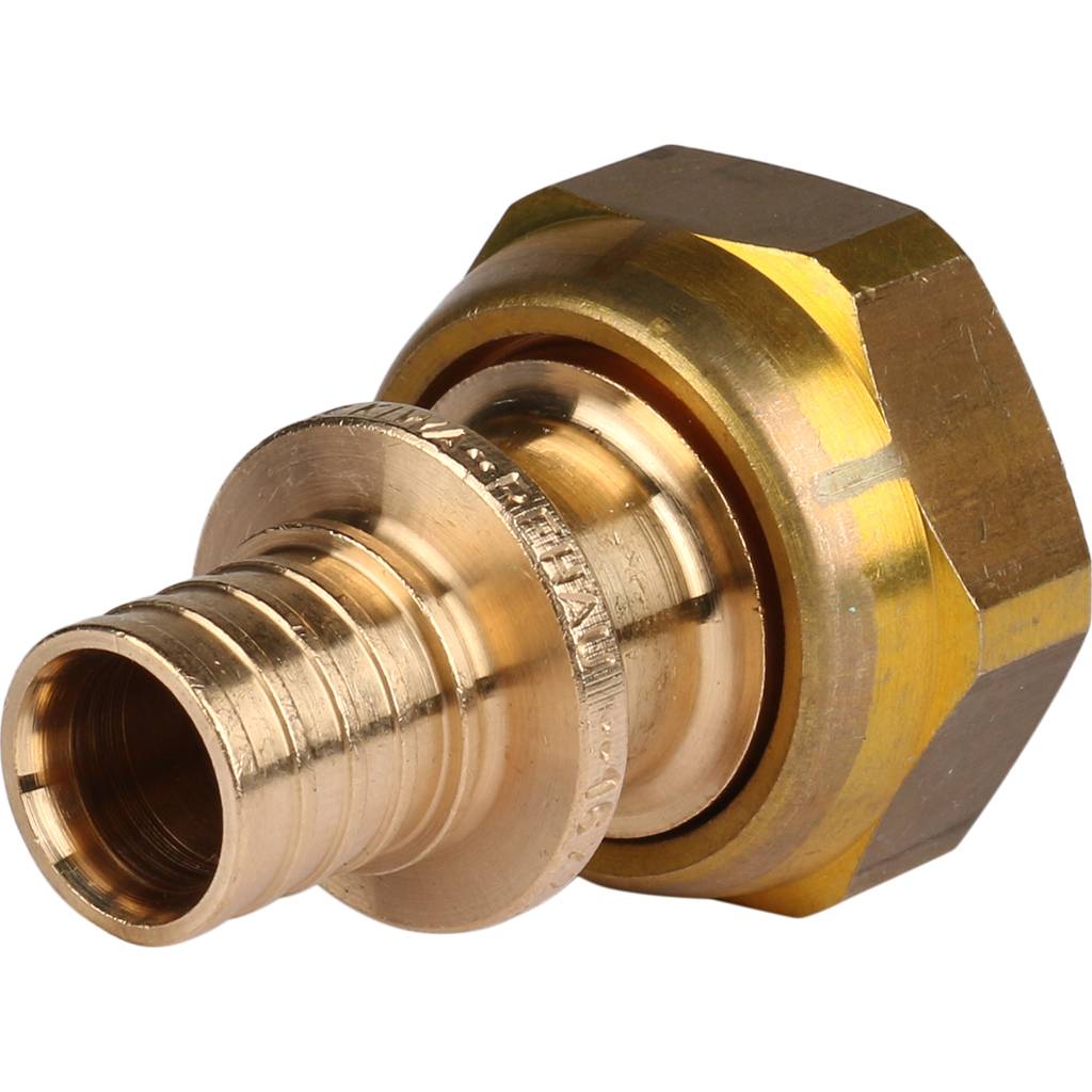 Переходник РЕХАУ RAUTITAN с накидной гайкой 16-G 3/4 RX+ для труб из сшитого полиэтилена аксиальный