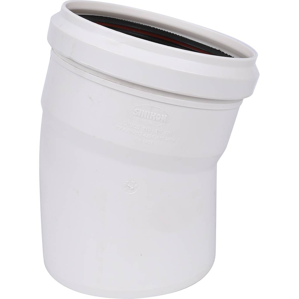 Отвод Sinikon D110 x 15гр, 504049.K