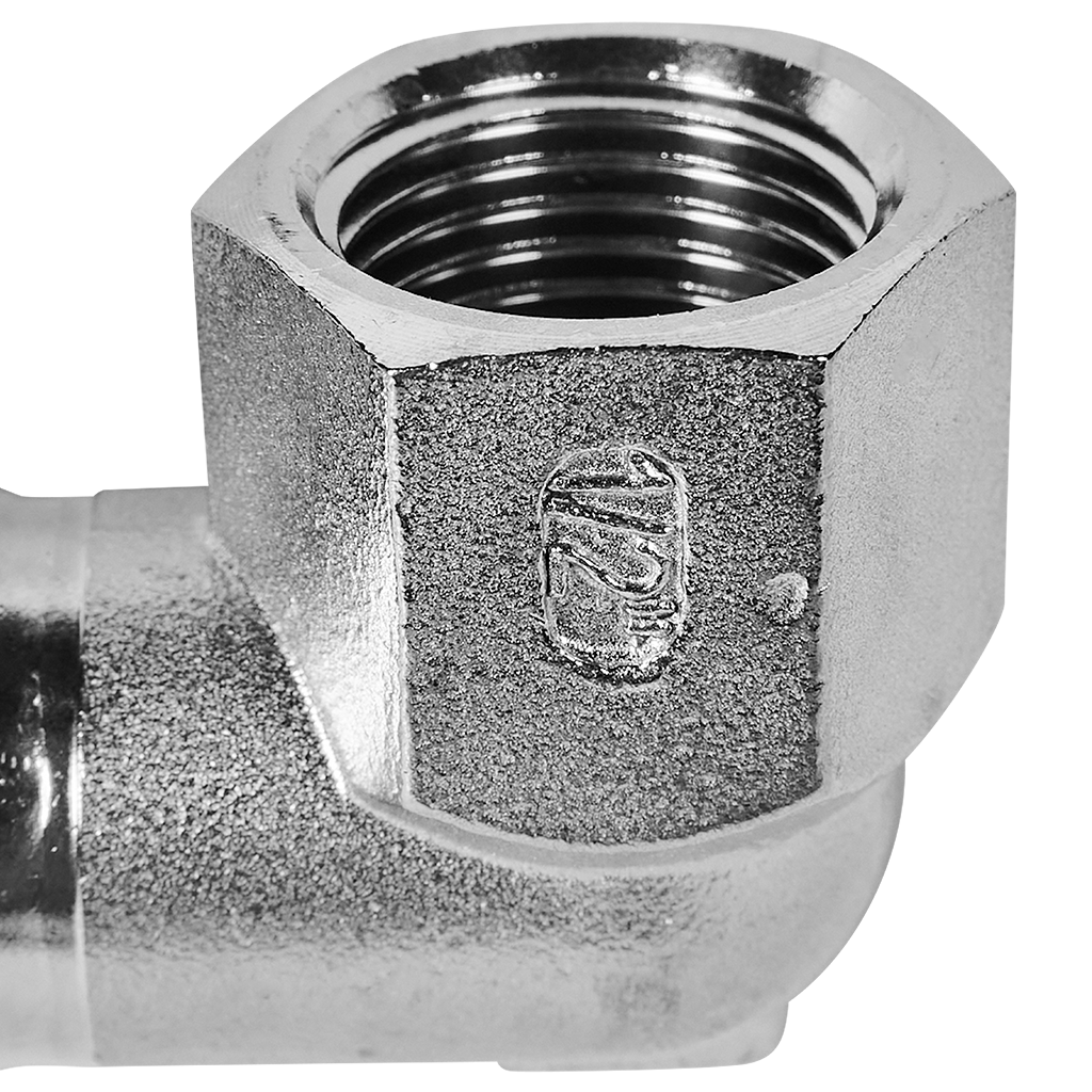 Угольник ROMMER-переходник-ВР, 22х1/2, из нержавеющей стали прессовой