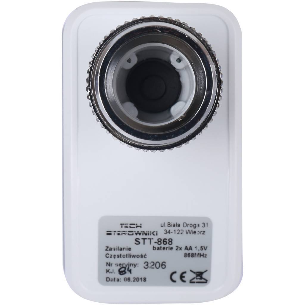 Термоэлектрический привод беспроводной, белый TECH 868 MHz, STT-868