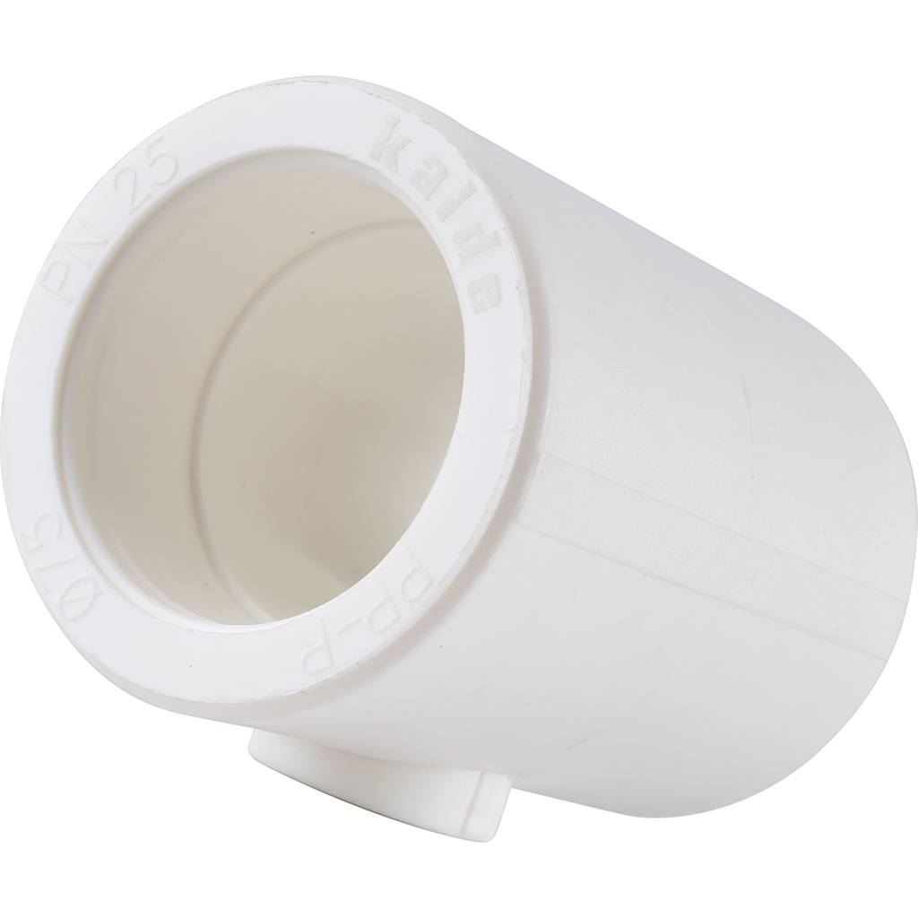 Тройник переходной Kalde 75х32х75 для полипропиленовых труб под сварку (цвет белый), 3212-tio-753275