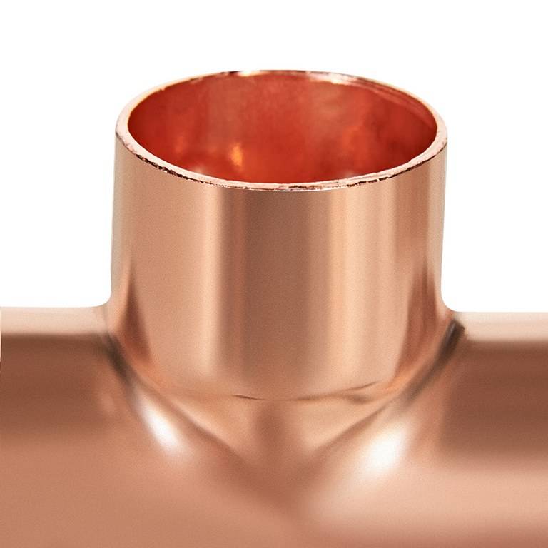 Тройник JINTIAN ВП 28x18x28 из меди под пайку, JT-15130281828