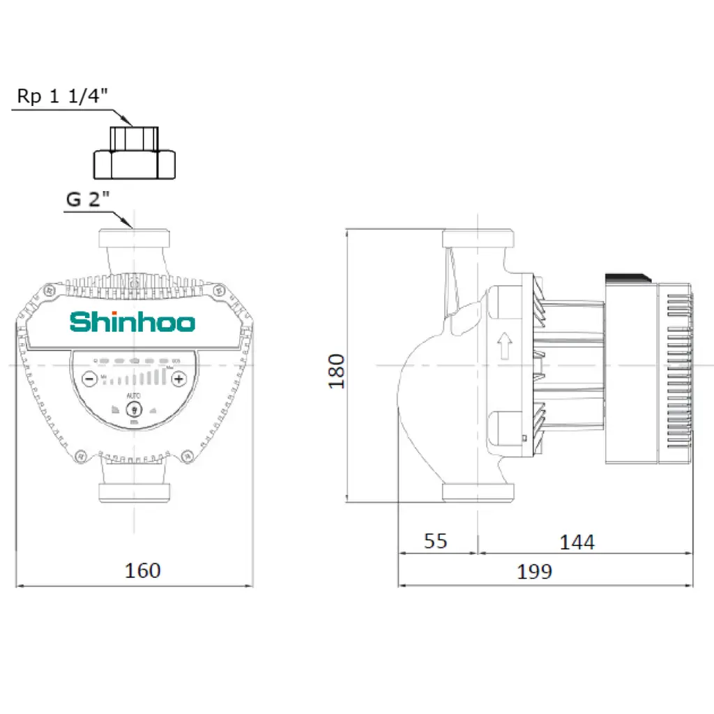 Циркуляционный насос Shinhoo MEGA+ 32-12