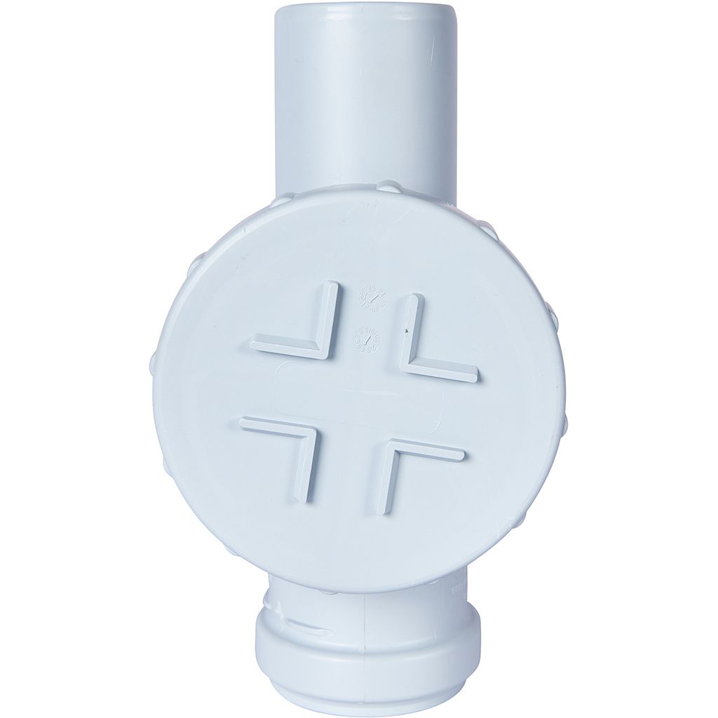 Ревизия с круглой крышкой канализационная бесшумная STOUT D58, SKB-0014-000058