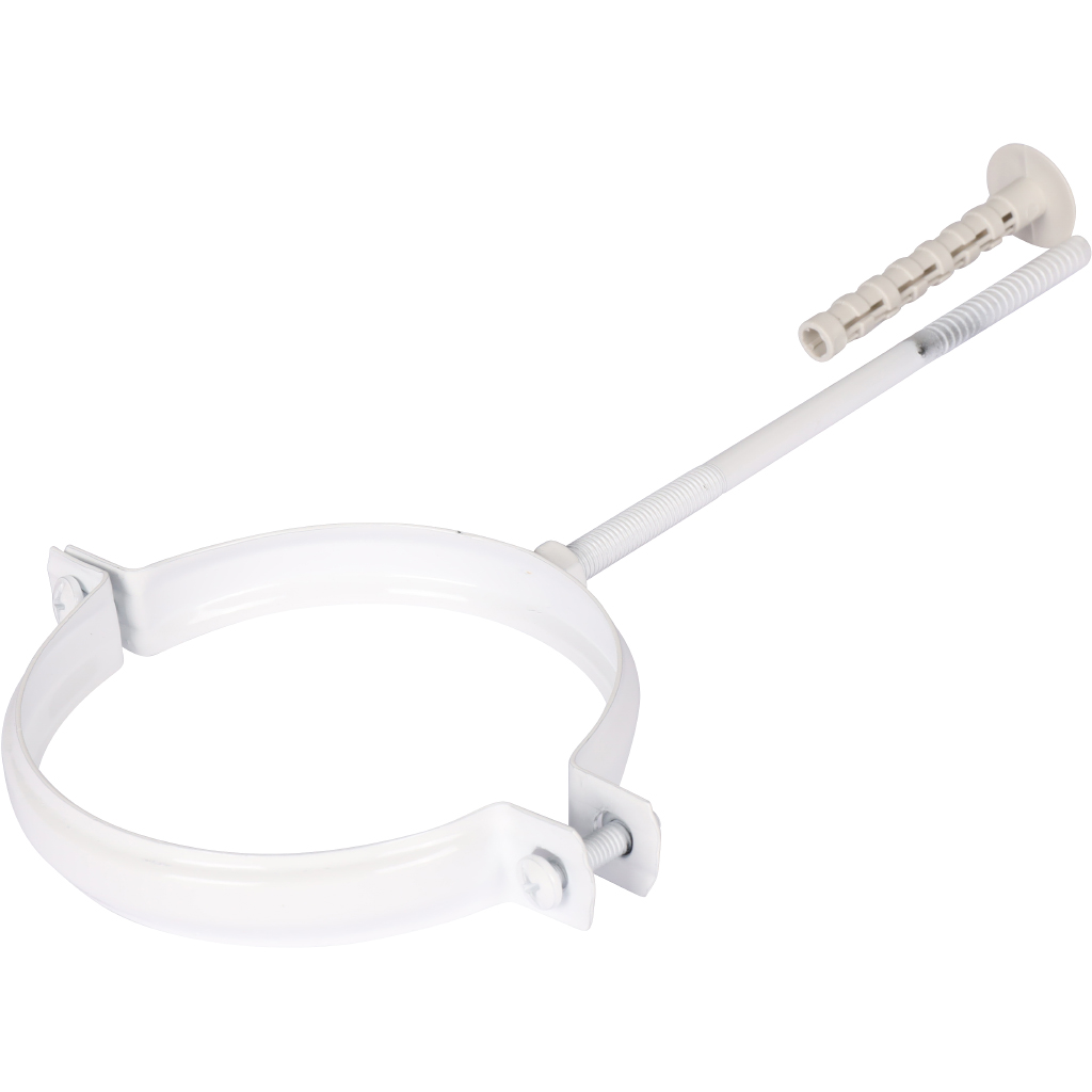 Крепление к стене металлическое белое ROMMER D100 (хомут)