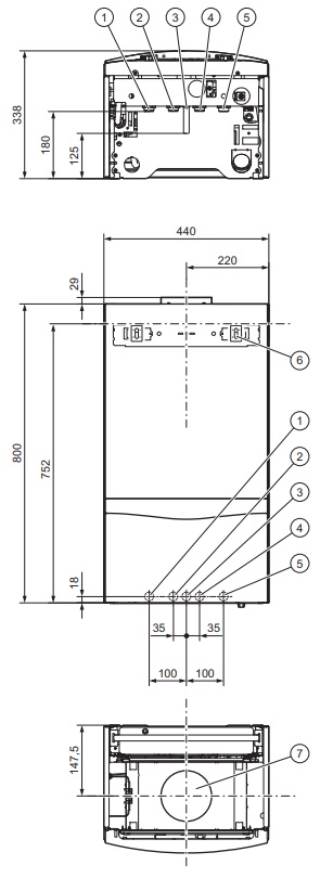 Газовый настенный котел Vaillant atmoTEC plus VUW 200/5-5 (H-RU/VE), 20 кВт
