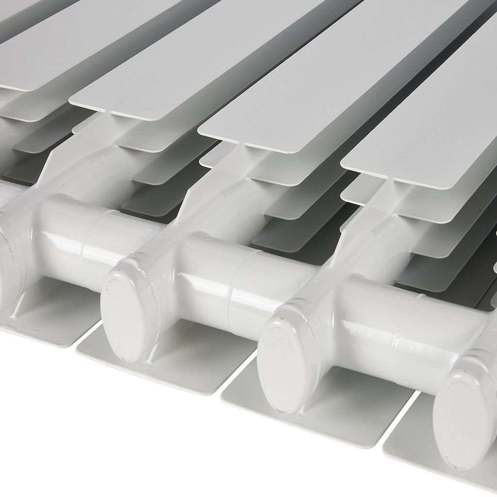 Радиатор алюминиевый STOUT ALPHA 500 8 секций боковое подключение (белый RAL 9016), SRA-2310-050008