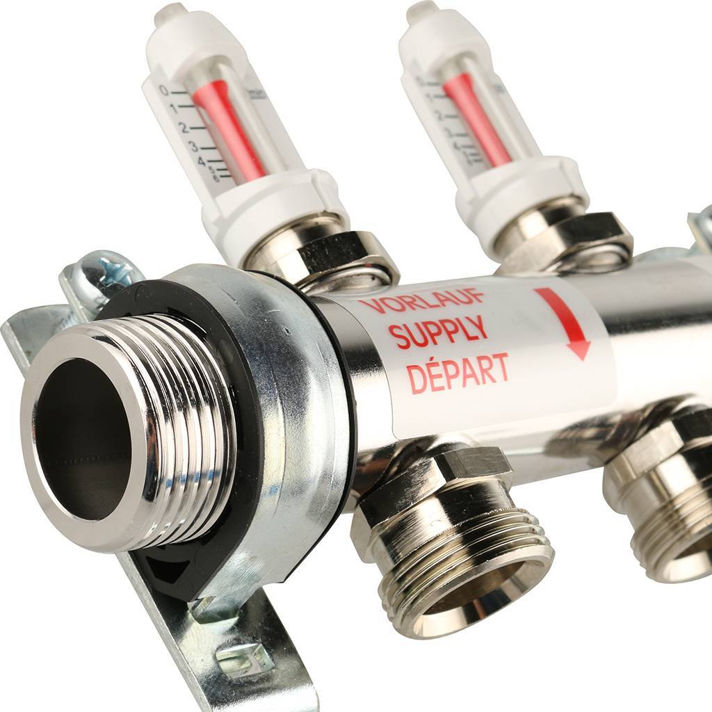 Распределительный коллектор РЕХАУ HKV-D на 2 контура (нерж .сталь), 12080211002