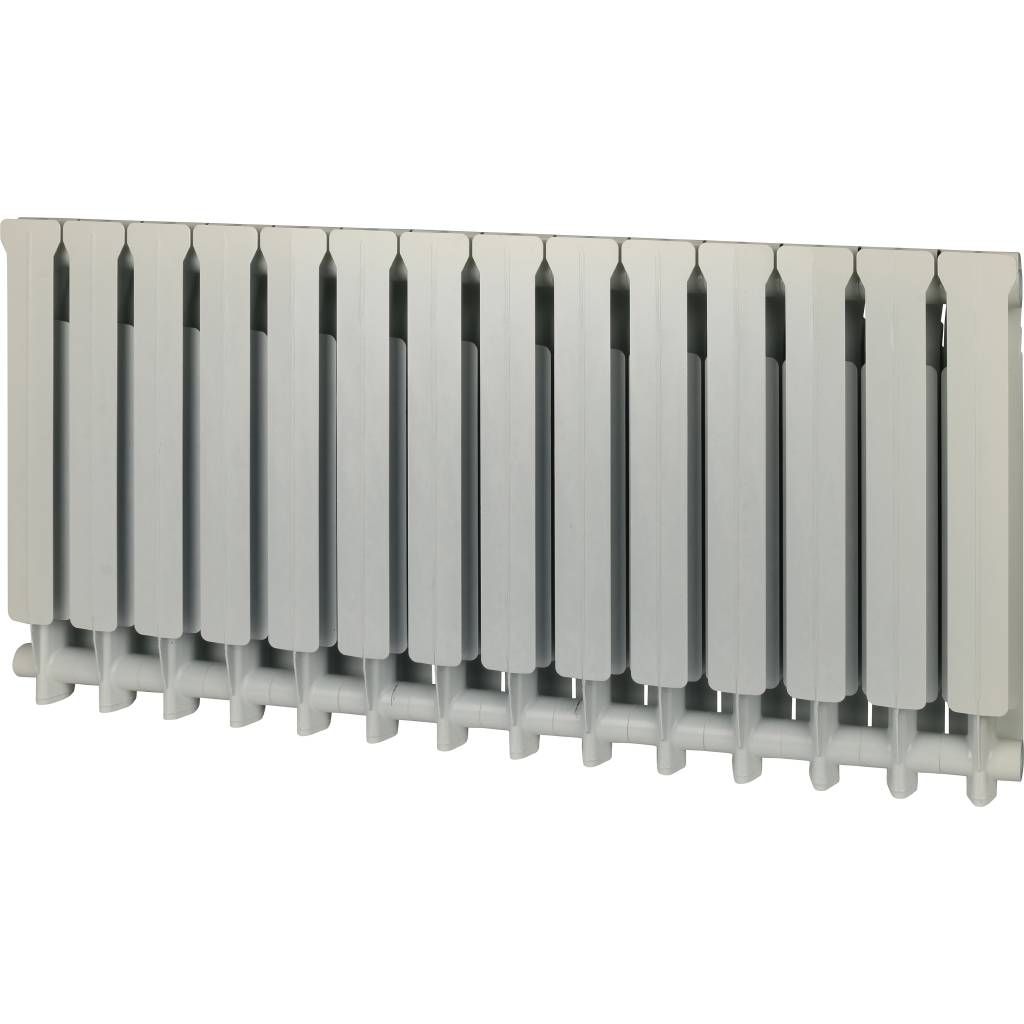 Радиатор алюминиевый Global ISEO 500 14 секций боковое подключение (белый RAL 9010), IS05001014