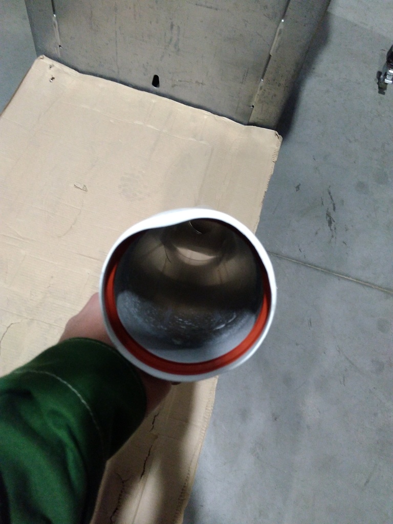 Уцененный товар (вмятины): *SCA-0080-001000 STOUT элемент дымохода DN 80 труба 1000 мм п/м