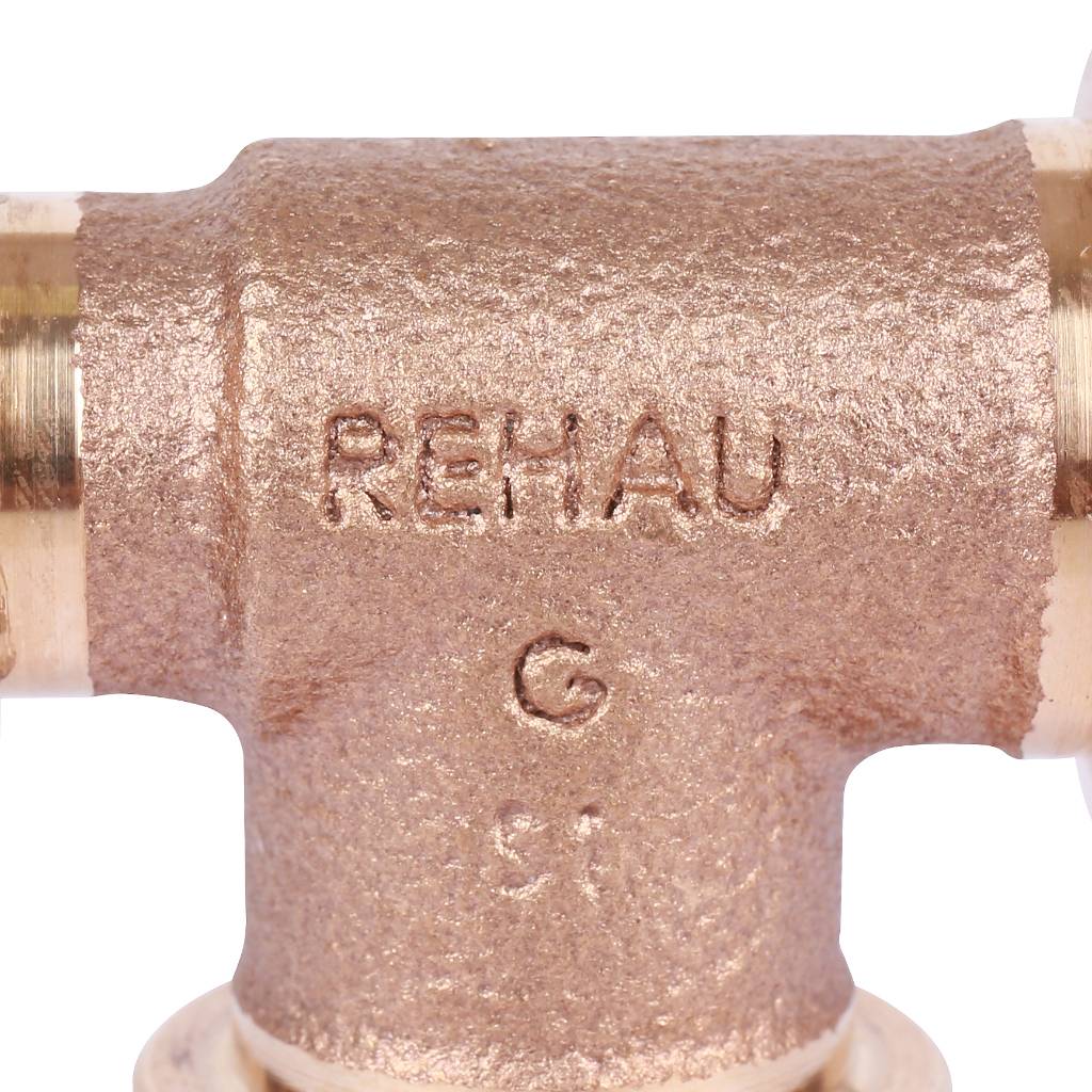 Тройник РЕХАУ RAUTITAN PLATINUM с уменьшенным торцевым проходом 20-20-16 RX для труб из сшитого полиэтилена аксиальный, 13777391001