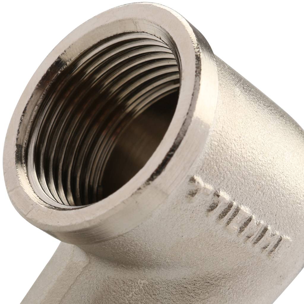 Угольник TIEMME ВВ никелированный 3/4х1/2 для стальных труб резьбовой, 1500347