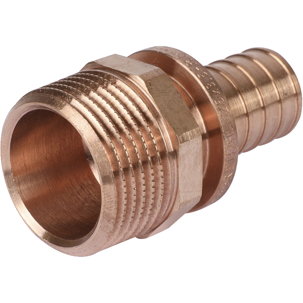 Переходник РЕХАУ RAUTITAN с наружной резьбой 25-R 1 RX+ для труб из сшит полиэтил аксиальный, 14563191001