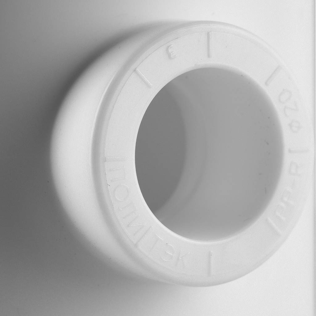 Тройник переходной Политэк 63х20х63 для полипропиленовых труб под сварку (цвет белый)