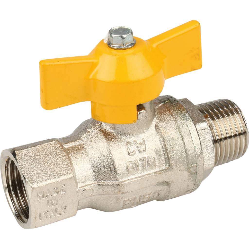 Кран шаровый Itap BERLIN 073 1/2 муфта/резьба для газа полнопроходной (бабочка), 26083