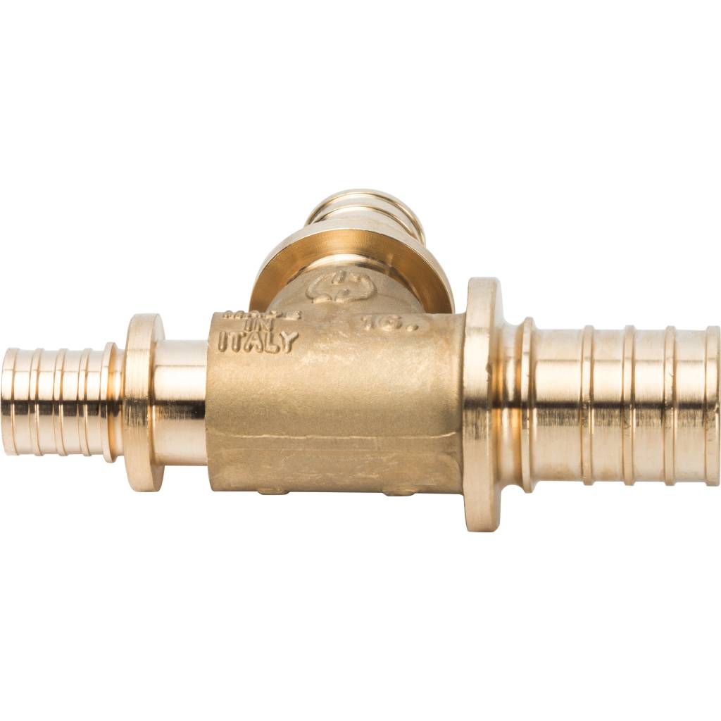 Тройник переходной STOUT 25x20x16 для труб из сшитого полиэтилена аксиальный, SFA-0014-252016