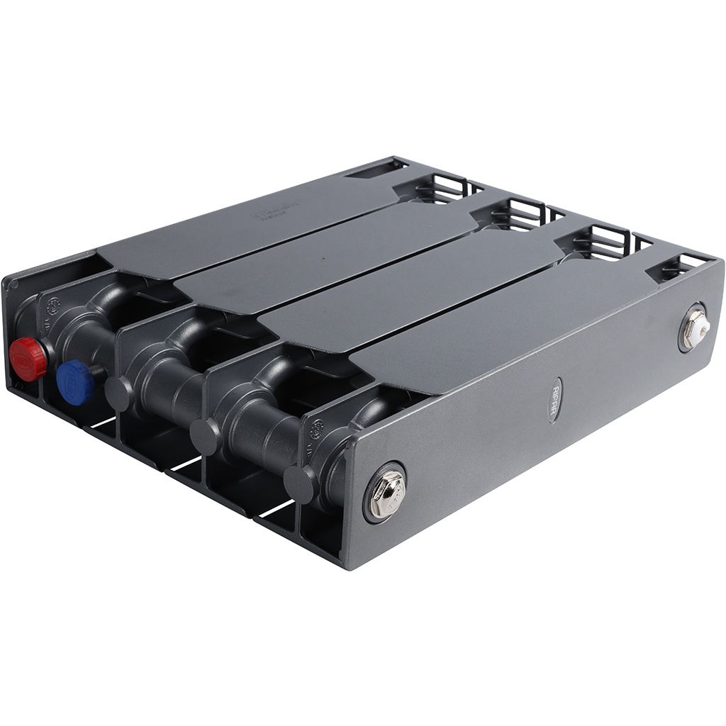 Радиатор биметаллический RIFAR SUPReMO VENTIL 350 SVR 4 секций нижнее правое подключение (Цвет ТИТАН), 4RS35.VR-4-TI