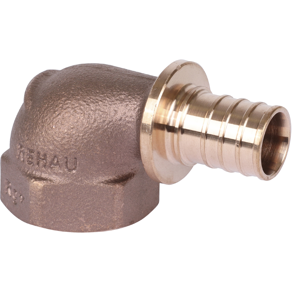 *14563571001(13660981001) РЕХАУ RAUTITAN Угольник-переходник с внутренней резьбой 25-Rp 1 RX+ для труб из сшитого полиэтилена аксиальный