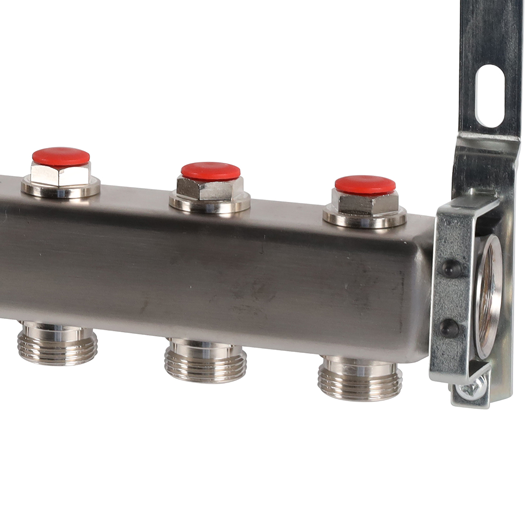 Коллектор из нержавеющей стали без расходомеров ROMMER 9 выходов, RMS-3200-000009